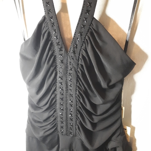 Semi-formal Dress Jessica Size 6 Black w/beading - Picture 6 of 8